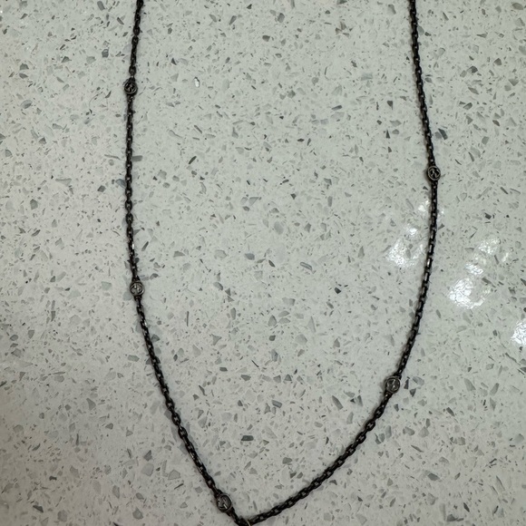 Necklace with Interlocking G enamel heart monogram chain silver red shiny - Picture 7 of 10